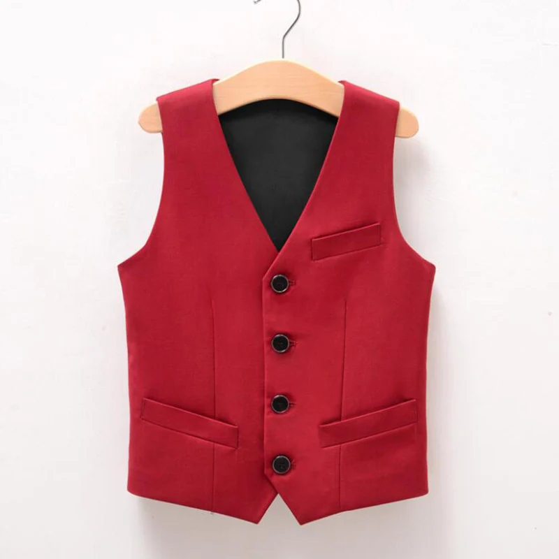  School Boys Vest Brand England Style Gentle Boys Wedding Waistcoat Kids Party & Performance Vest for Boy (5)