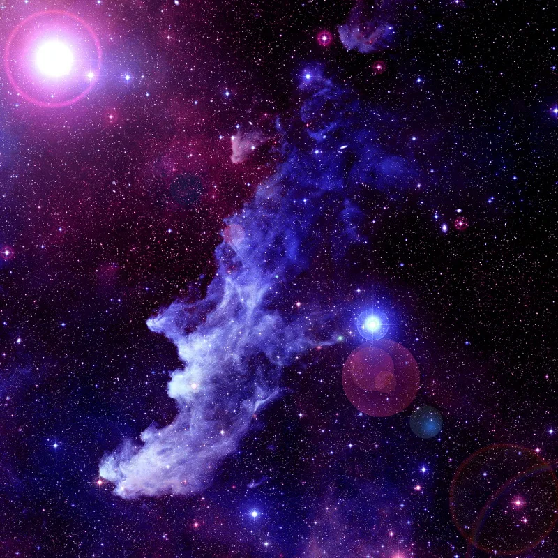 10x10FT Dark Color Space Blue Sky Universe Clouds Stars ...