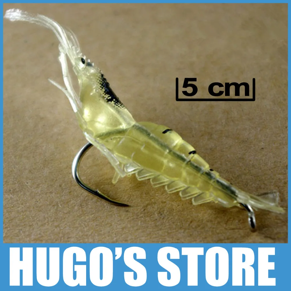 100PCS 5cm 1.3g realistic soft artifical shrimp bait Soft Fishing