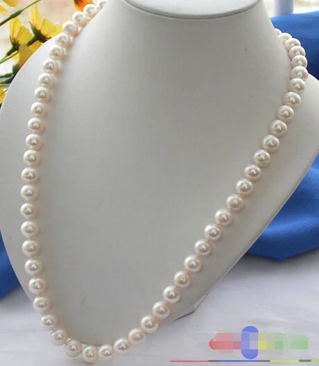 

SHIPPING24" 10mm white ROUND FRESHWATER PEARL NECKLACE MAGNET p2020