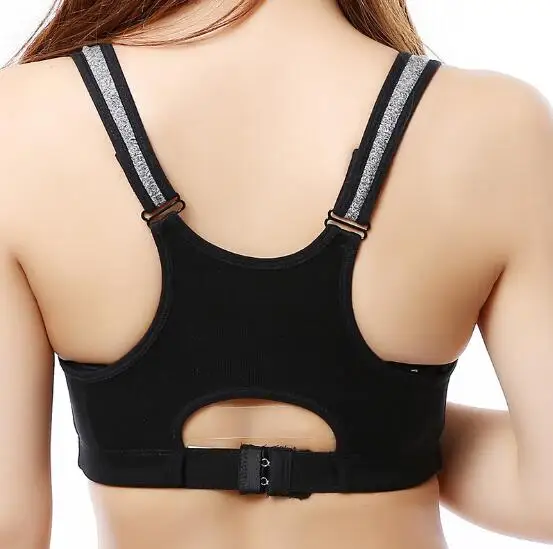 Молния Push Up Для женщин спортивный бюстгальтер проложенный Wirefree ударопрочный