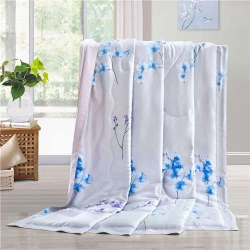 Тенсел ткань летние одеяла/одеяло с цветочным принтом 200x230 см 220x240 см для взрослых - Цвет: 6