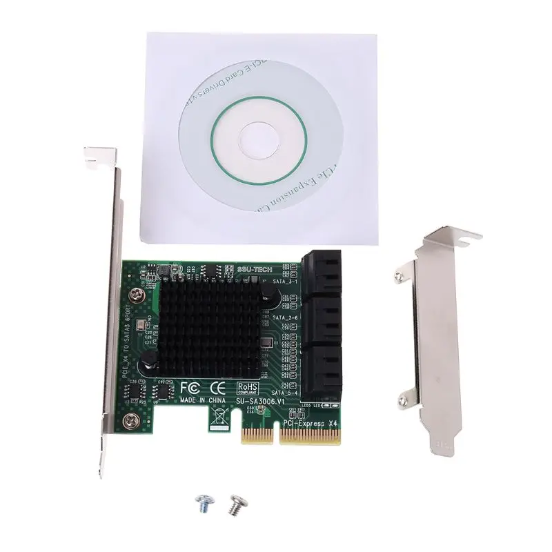 PCI e PCI Express to SATA 3 0 III 3 SSD PCIe 8 Ports Expansion Board 3
