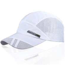 Outdoor Sport Caps Mesh Breathable Man Baseball Golf Cap Summer Adjustable Sun Hat Sports Running Caps for Men Women Logo Random