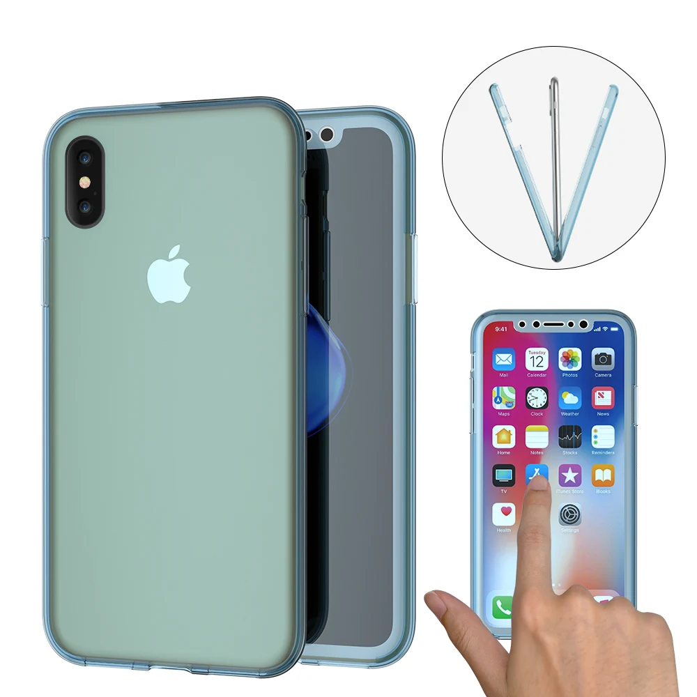 New Kisscase 360 градусах чехол для iPhone X 7 6 S Plus 5S 5 SE ультра тонкий мягкий силиконовый