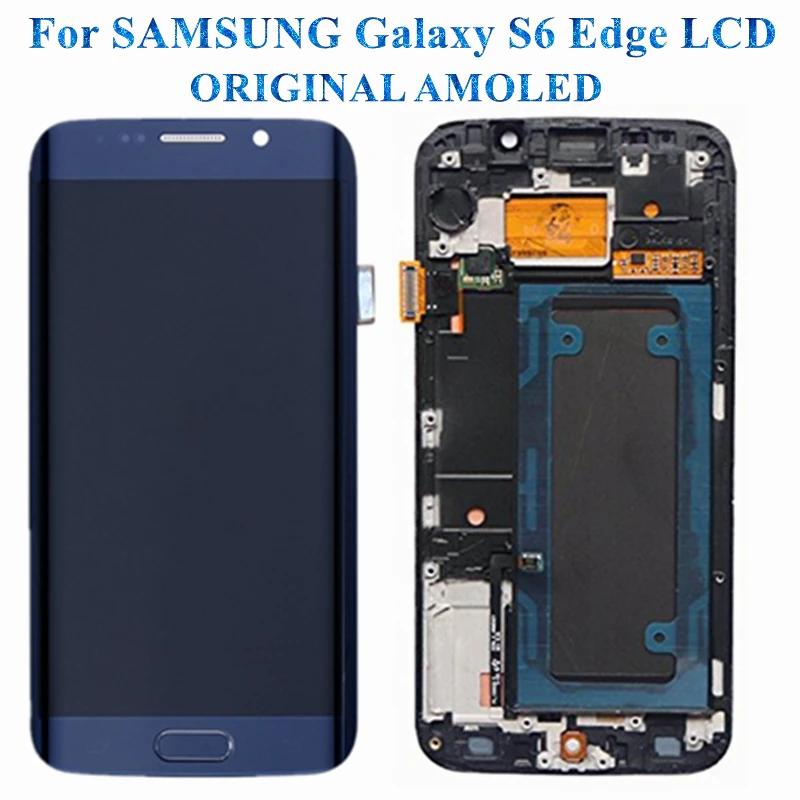 

5.1 inch AMOLED For Samsung Galaxy S6 Edge G925 G925F SM-G925F LCD Display Touch Screen With Frame Digitizer Assembly