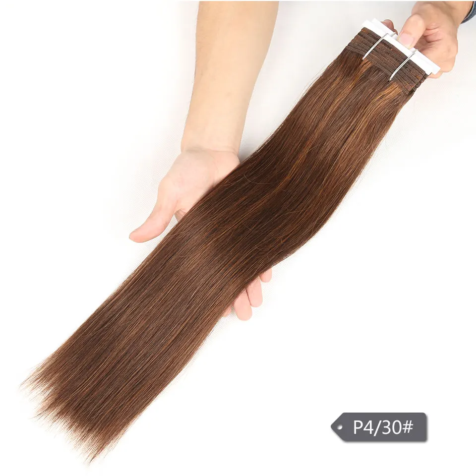 Гладкие предварительно окрашенные P4/27 P4/30 P1B/30 P6/2 человеческие волосы, пряди, бразильские прямые волосы, 1 пучок, волосы remy для наращивания, 113 г