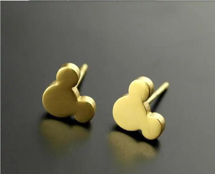 

Jisensp Minimalist Jewelry Cute Cartoon Kitty Mickey Stud Earrings for Women Dazzling Mouse Earrings Original Jewelry 10pcs-E099