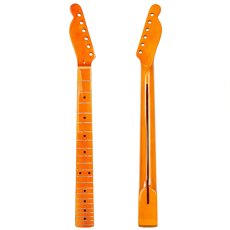 

Maple Guitar Neck Left For Electric Guitar Neck Parts Black Dot Yellow 22 Fret Maple Guitar Wood