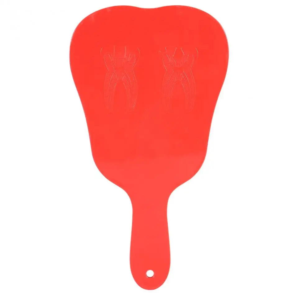 4 Colors Useful Cute Hand Mirror Tooth Shaped Plastic Handle Oral Teeth Care Unbreakable Patient Dental Mirror Tool For Dentists 4