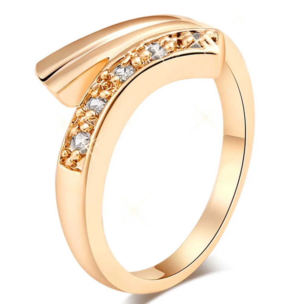 Fashion Cubic Zirconia Crystal Copper Zinc Alloy Ring High Quality