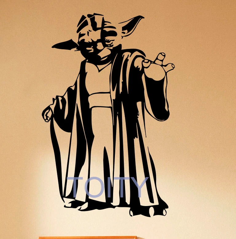 Master Yoda Wall Decal Star Wars Nursery Vinyl Sticker Movie Decor