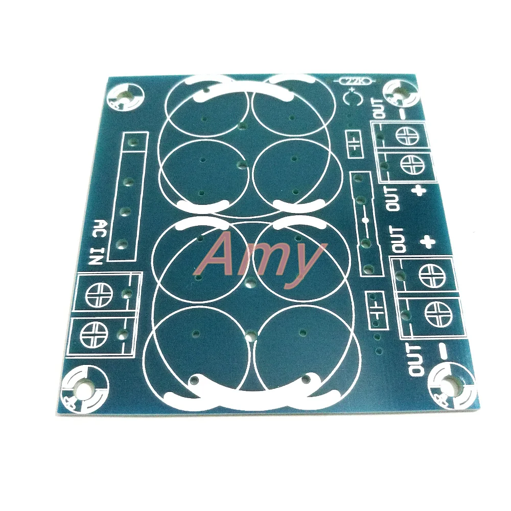 

5pcs/lot Single power rectifier, filter, high grade amplifier, power board, 2 parallel output, with safety tube, PCB empty board