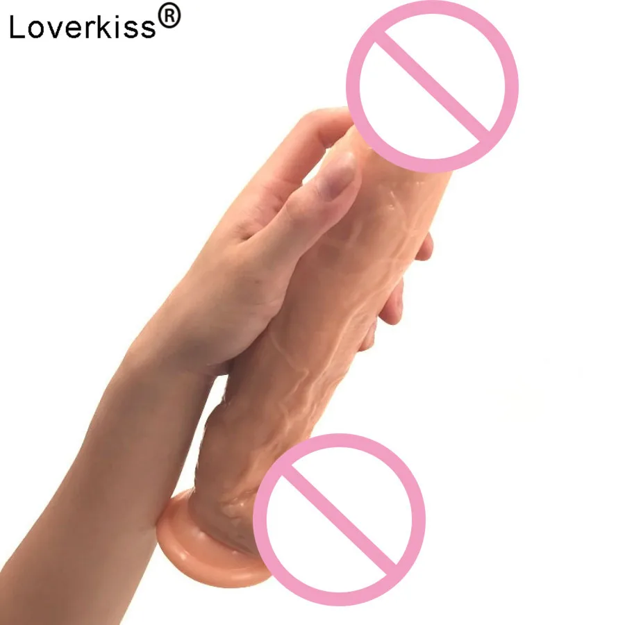 Loverkiss 29 см/11 4 дюйма мягкий большой реалистичный фаллоимитатор с зубчатой