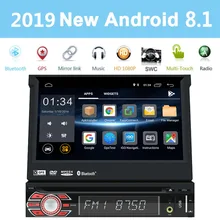 1 din Android 9,1 автомобильный Радио плеер gps навигация CD/DVD мультимедиа плеер MP5 Авторадио " Выдвижной Сенсорный экран стерео
