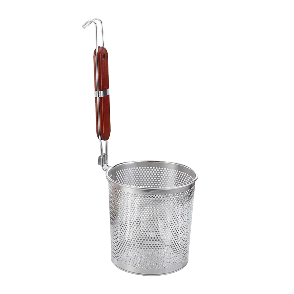 MagiDeal Stainless Steel Food Dumpling Noodle Vegetables Strainer Basket