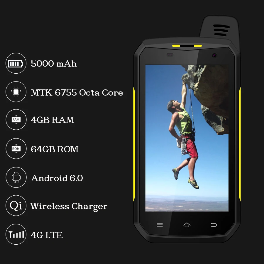 Original SERVO B6000 MTK6755 Octa Core 4G 64 GB Android 6,0 OS 13MP 5000 mAh IP68 soporte de teléfono móvil inalámbrica Walkie Talkie 4,7\ Original SERVO B6000 MTK6755 Octa Core 4G 64 GB Android 6,0 OS 13MP 5000 mAh IP68 soporte de teléfono móvil inalámbrica Walkie Talkie 4,7\