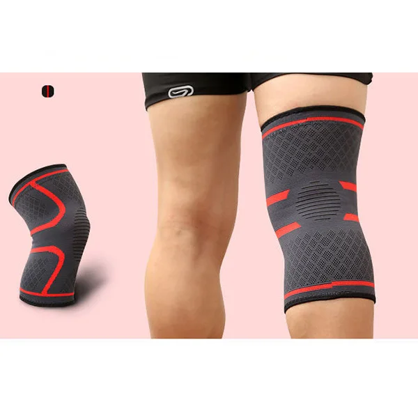 1PCS Fitness Running Cycling Knee Support Braces Elastic Nylon Sport Compression Knee Pad Sleeve for Basketball Volleyball - Цвет: Red