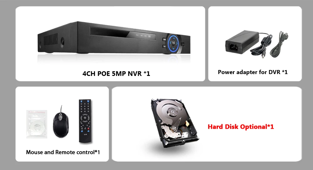 H.265 4CH или 8CH CCTV NVR PoE 48 в 4*5 Мп/8*4 Мп наблюдения безопасный видеорегистратор ONVIF IP Камера обнаружения движения PoE NVR P2P