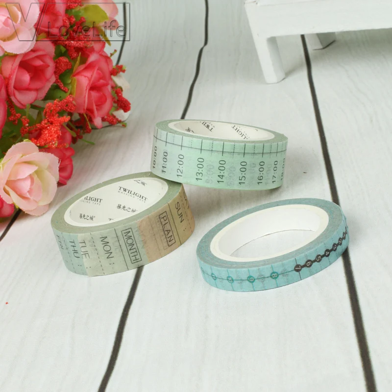 Самодельная наклейка Washi с еженедельным планом клейкая лента для рукоделия скотч