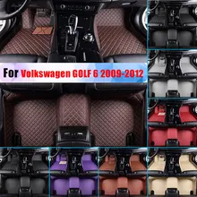 Водонепроницаемые автомобильные коврики для Volkswagen GOLF 6 2009-2012 всесезонный автомобильный коврик искусственная кожа полностью окруженный любую погоду