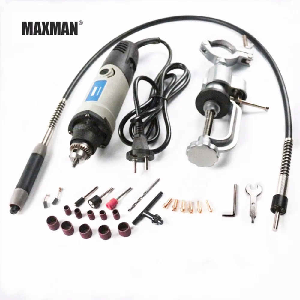 

MAXMAN 400W Mini Electric Drill With 6 Position Variable Speed Dremel Grinder Style Rotary Tools Mini Grinding Power Tools