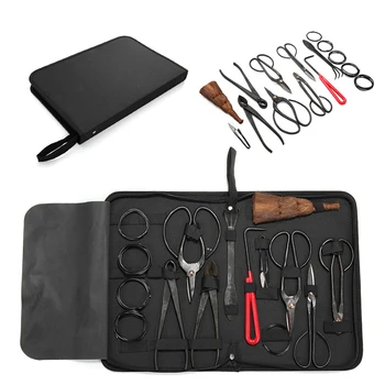 

10Pcs Carbon Steel Shear Garden Bonsai Pruning Tool Extensive Cutter Scissors Kit With Nylon Case For Garden Pruning Tools