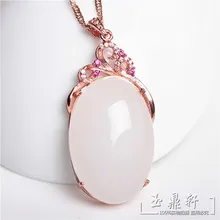 Синьцзян подлинной натуральный белый нефрит кулон серебро 925 свинка инкрустированные нефрита сало белого нефрита кулон с сертификатом