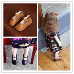 Модная элегантная обувь из натуральной кожи для девочек, 1 пара, милая детская обувь, дышащая детская обувь