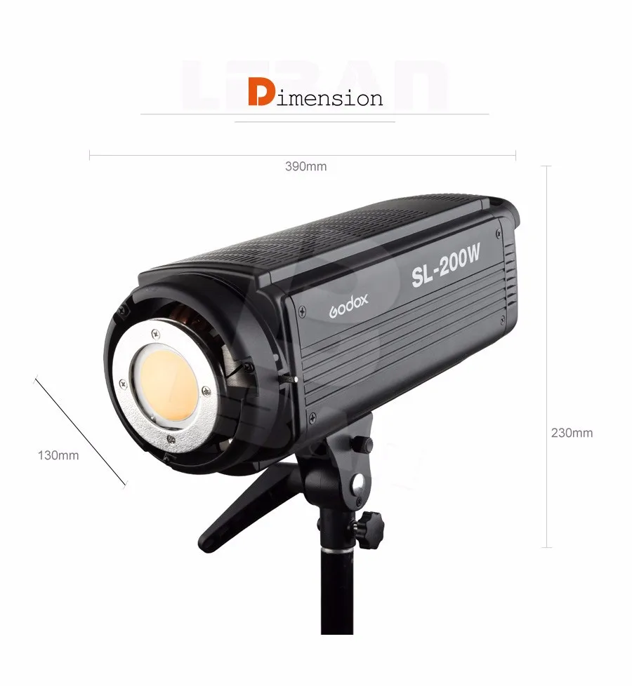 Godox-ホワイトバージョンsl200w ledビデオライト,lcdパネル,結婚式 