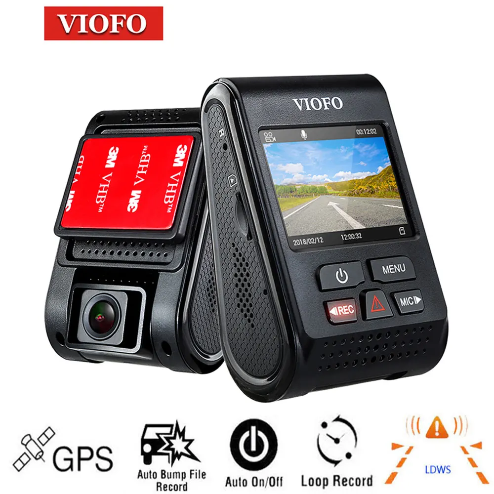 

Original VIOFO A119 2.0" LCD Rotatable Lens Capacitor Novatek 96660 HD 2K 1440p 1080P Car Dashcam Camera DVR with GPS Dash Cam