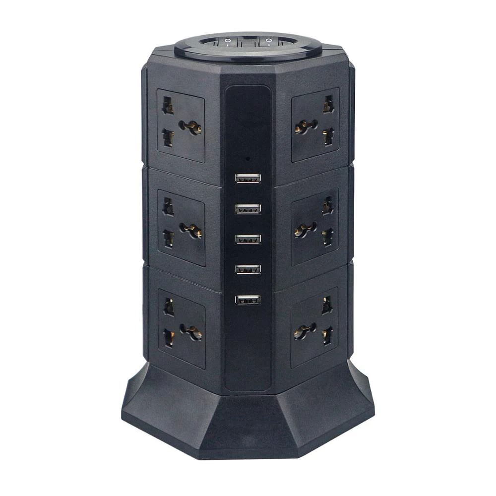 USB мощность полосы Вертикальная 8/12 ЕС/UK/США/AU Plug Универсальный выход розетки с USB зарядное устройство стабилизатор напряжения 6.6ft/2 м