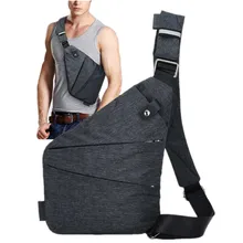 Marca masculina viagem negócios fino bolsa de ombro à prova de burglarproof coldre anti roubo cinta segurança armazenamento digital peito s