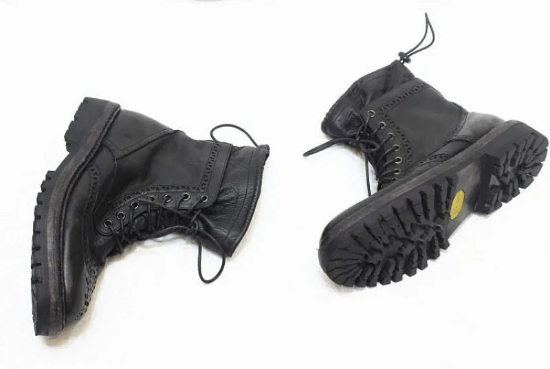 Ажурные ботинки из натуральной кожи в стиле ретро; модные черные мужские зимние ботинки на шнуровке с круглым носком; Новинка; высококачественные мужские ботильоны