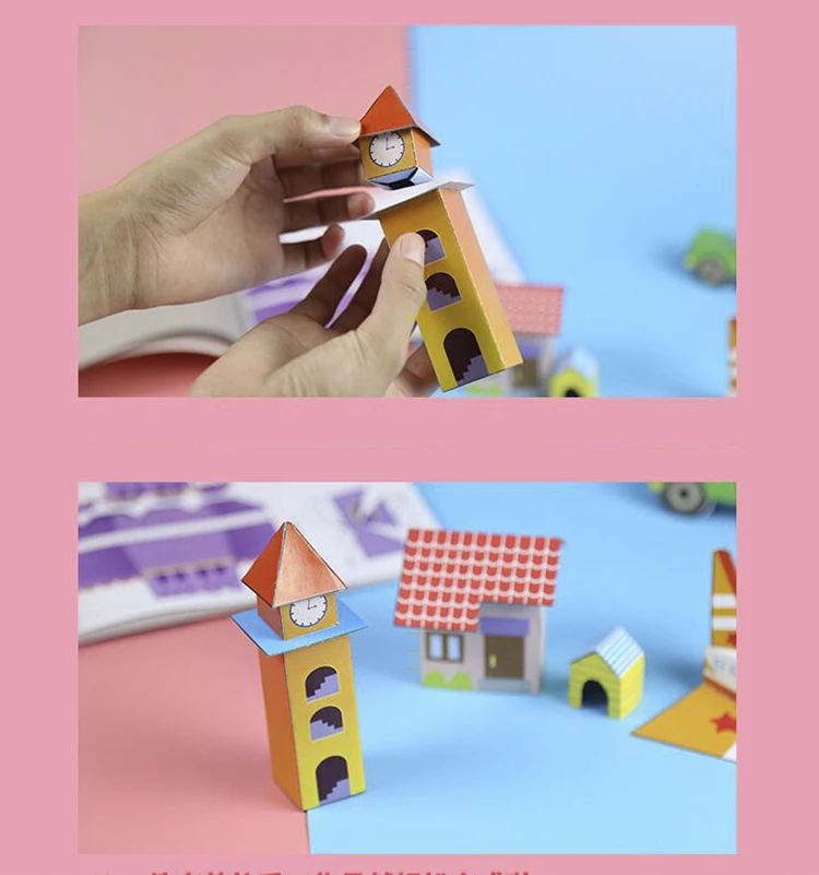 Детские ручные книги по оригами смешная родитель-ребенок игра книга с картинками Куб 3D бумага diy книга для детей