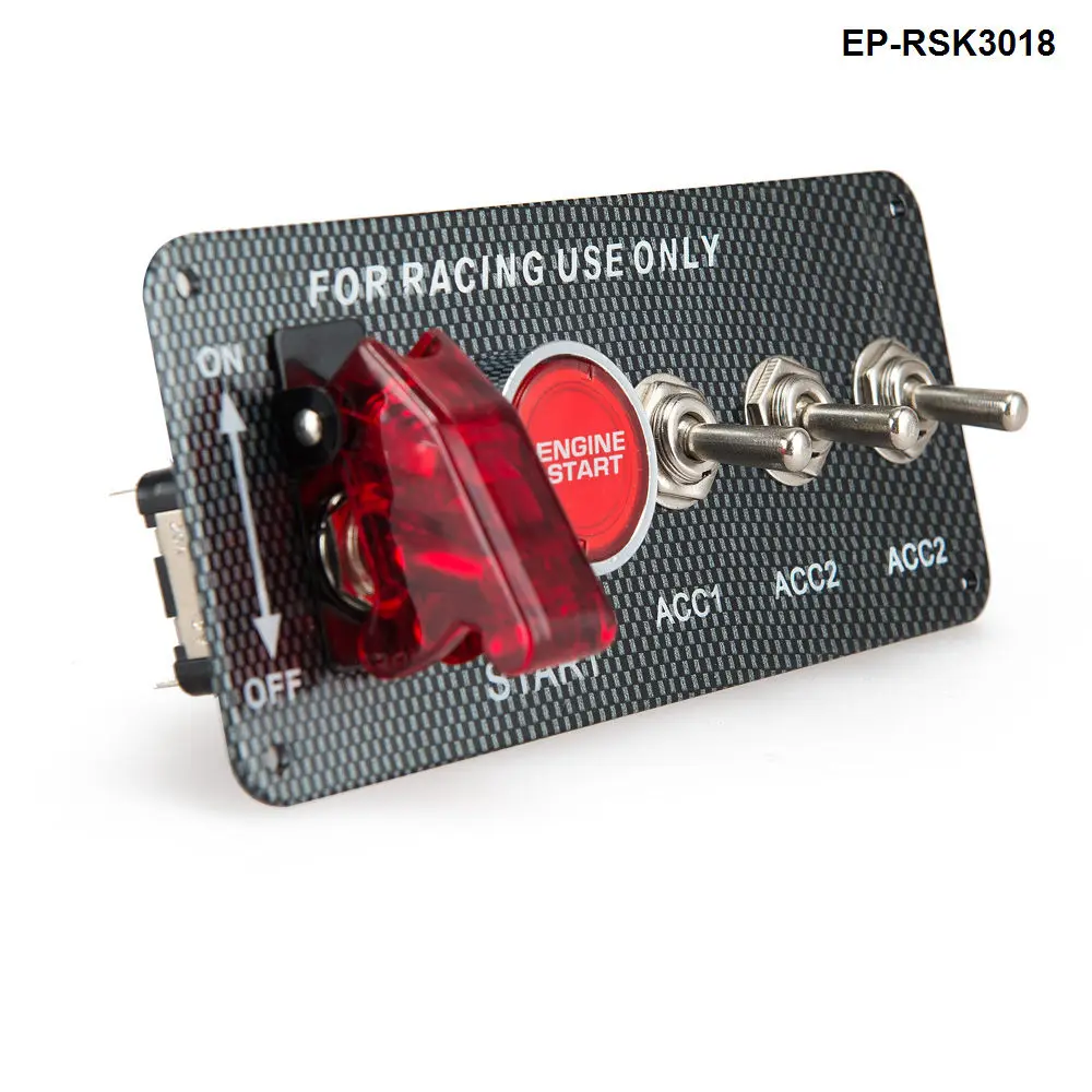 4в1 панель из углеродного волокна для гоночного двигателя автомобиля пусковой переключатель зажигания наборы EP-RSK3018