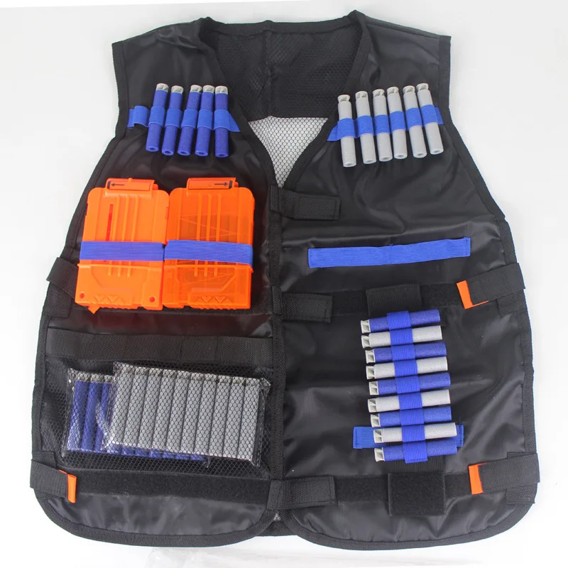 

FGHGF Tactical Vest Jacket Waistcoat Magazine Ammo Holder for N-Strike Elite Pistol Bullets Toy Guns Clip Darts