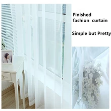 Fashion white curtains Custom made finished curtain window voile tulle curtain living room Window screening Home Decoration