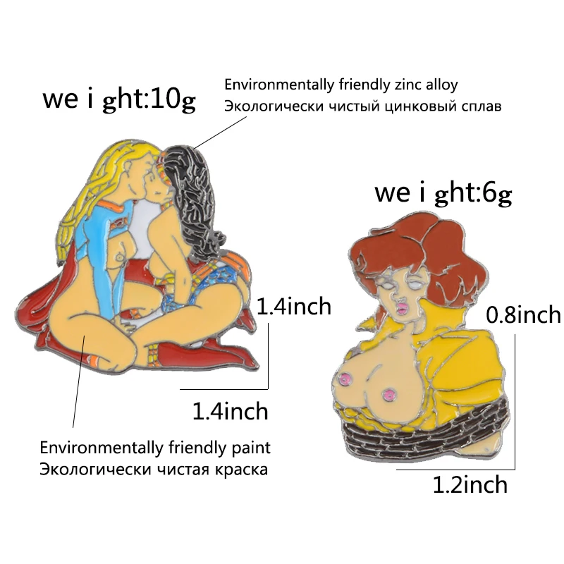 Чудо-Женщина, супердевушка, целующиеся, Эйприл О 'Нил, эмаль, булавка, брошка на лацканы, для девушек, кнопки питания, значок, мультфильм, феминистское ювелирное изделие, подарок