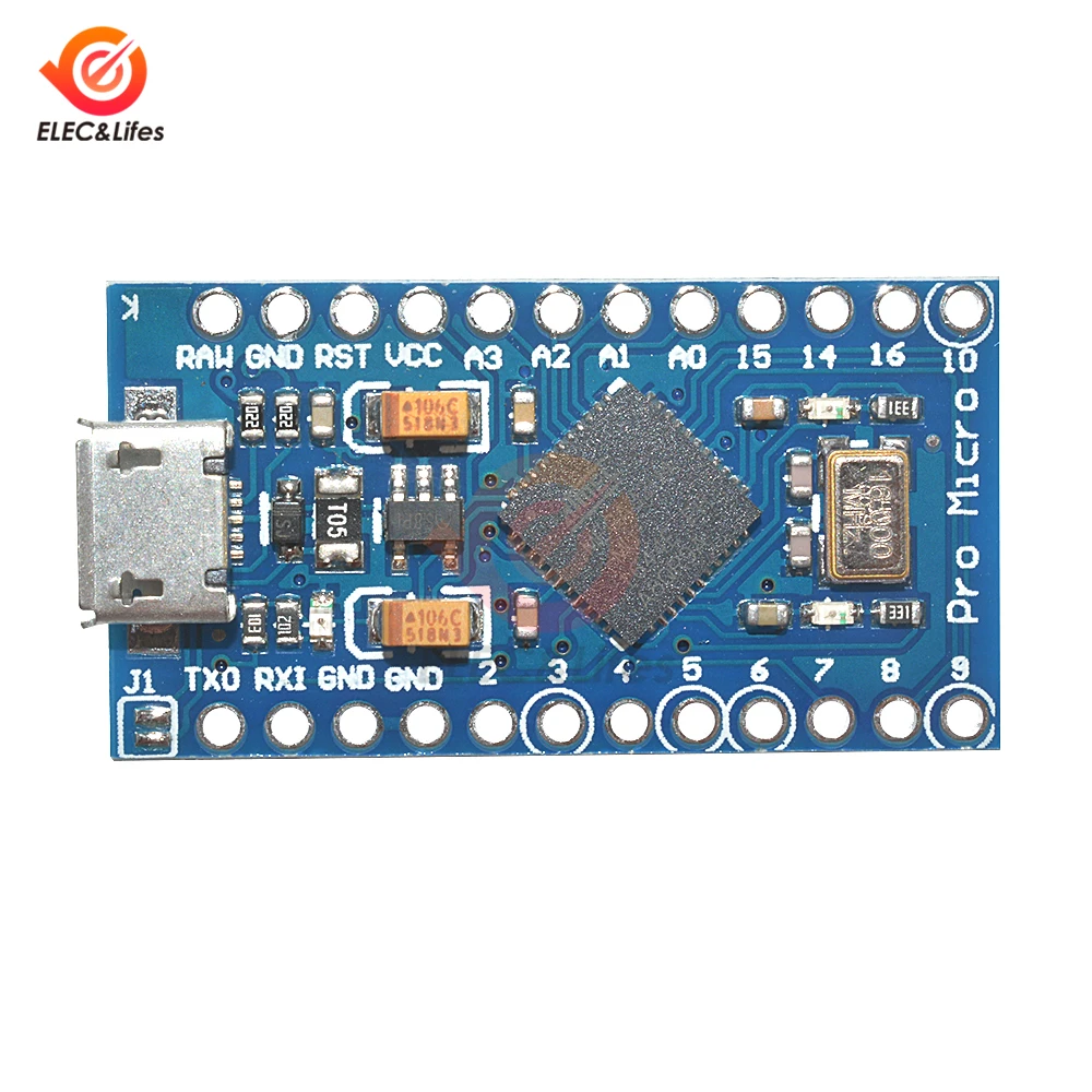 Pro Micro ATmega32U4 3,3/5 V 8/16 МГц заменить ATmega328 для Arduino Pro Mini с 2 Row штыревые для Leonardo Mini Usb Интерфейс