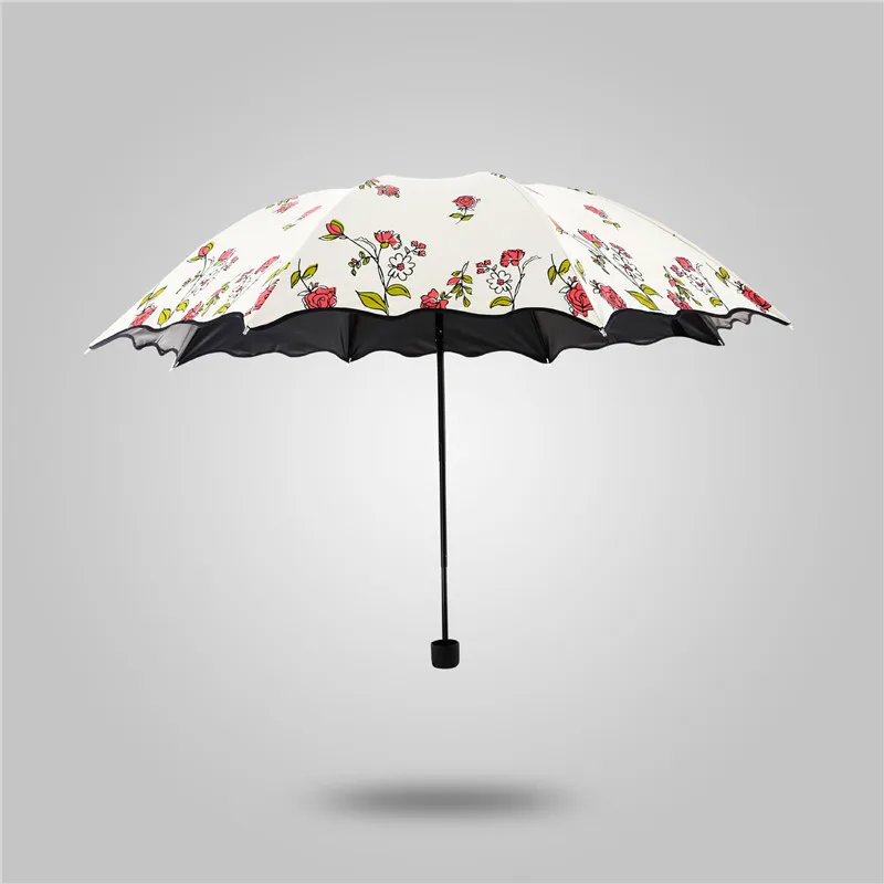 Автоматический зонт для женщин и детей, три складных ветронепроницаемых солнечных и дождливых зонта, Солнцезащитный зонт от солнца с УФ-защитой