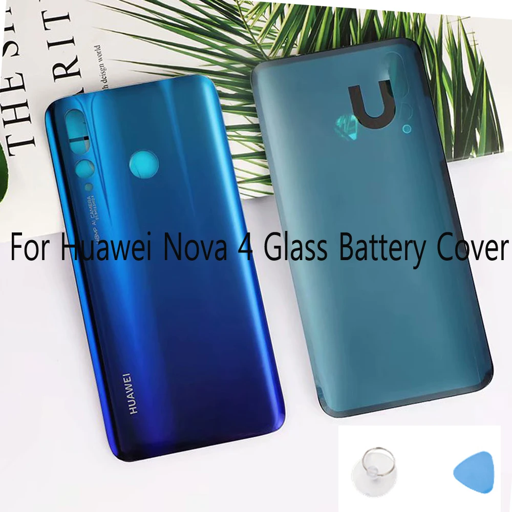 Модный задний корпус для Huawei Nova 4 Nova4 крышка аккумулятора стеклянная задняя дверь