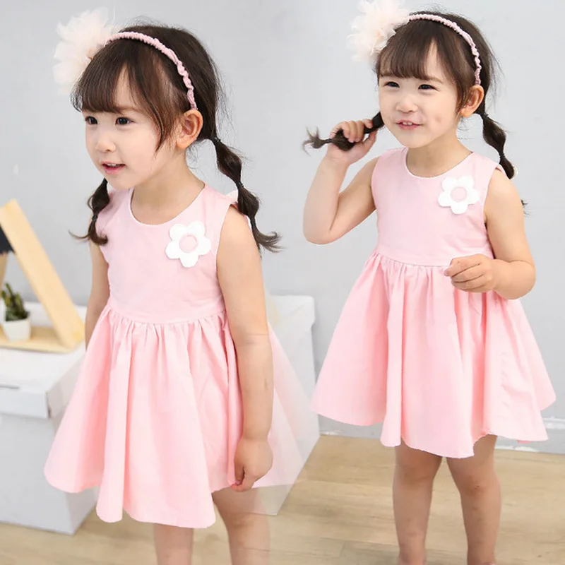 

Hot 2019 summer clothing girls dress letters print color matching baby girl dress children's clothing children's dress 1-8 years