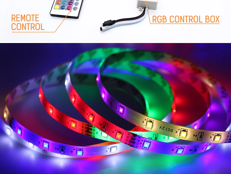 DC 12 V системный блок компьютера фонари шасси RGB светодиодный свет полосы 5 M Светодиодные ленты свет DIY декоративные ТВ фонового освещения