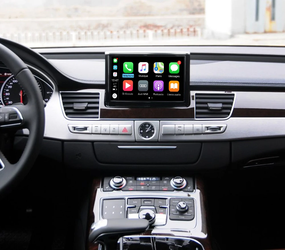 Автомобильный Apple CarPlay Android автоматический беспроводной декодер для Audi A8 MMI 2013- экран Обратный Комплект изображения