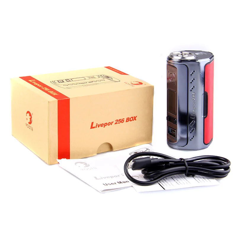Electronic cigarette Yosta Livepor 256 mod 256w vape box mods e cigarette vaporizer support VW MECH TC-Ni TC-Ti TC-SS PTC mode