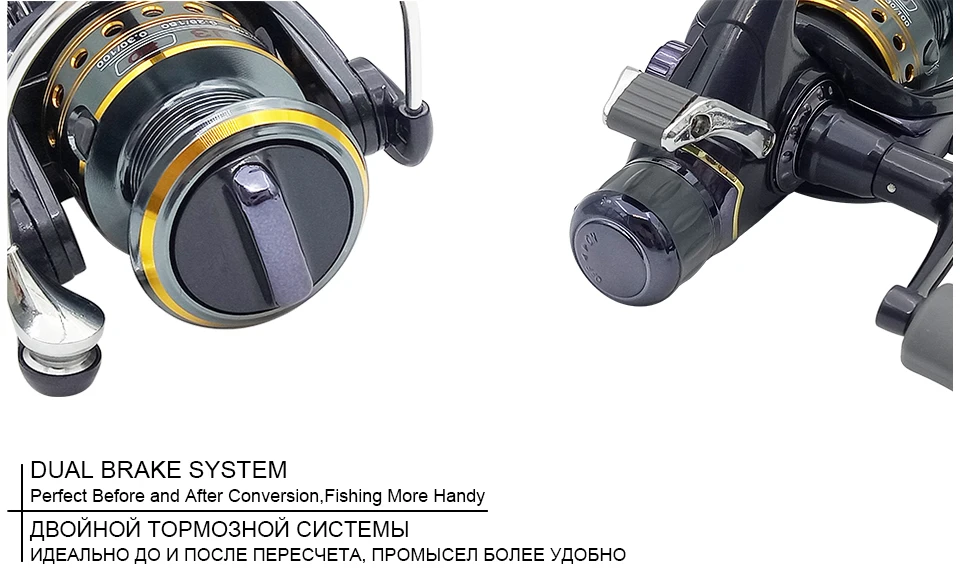 K8356 5,5: 1 9+ 1BB двойным тормозом морской рыбалки Металл Катушка море лодка спиннинг карп рыболовные катушки с дополнительной "песочные часы" 3000-5000