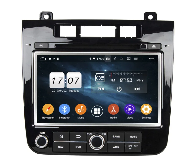Top Android 8.0 Car DVD GPS Stereo Player fit for VW touareg 2010 2011 2012 2013 2014 with wifi bluetooth Radio DVD GPS navigation 5