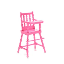 1 PC Hot Sale Plastic Doll Furniture Parts Pink Play House Toy Doll Chair For Baby