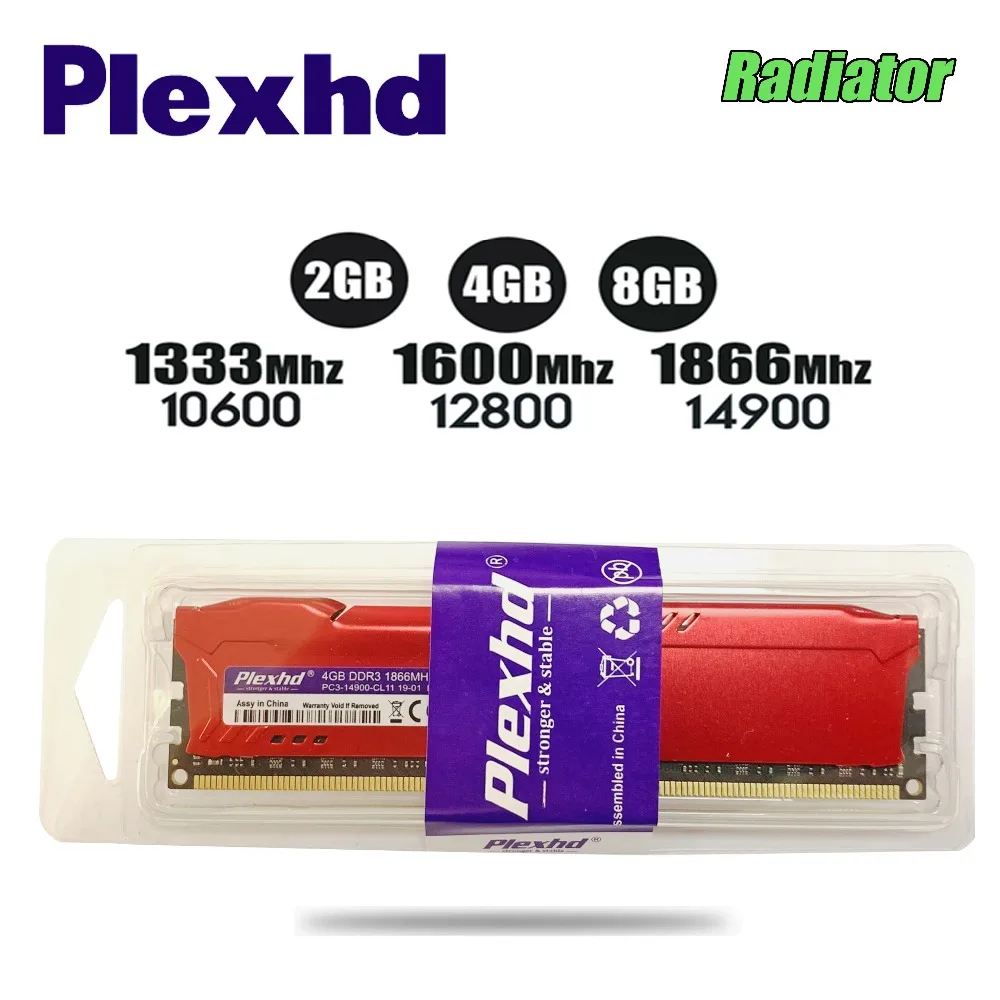 جديد 8 GB DDR3 PC3 1866 Mhz 1333 MHz حاسوب شخصي مكتبي DIMM ذاكرة عشوائية Ram 240 دبابيس ل AMD إنتل 4g 2g 1600 Mhz المبرد 1866 8G 4 GB 2 GB